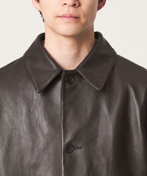 green label relaxing(グリーンレーベルリラクシング)の「ラムレザー カバーオール(カバーオール・メンズ・ブラック/ダークブラウン・M/L)」の18枚目の写真