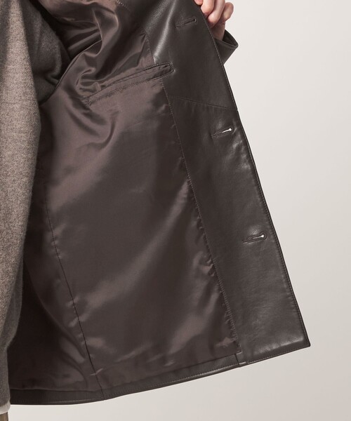 green label relaxing(グリーンレーベルリラクシング)の「ラムレザー カバーオール(カバーオール・メンズ・ブラック/ダークブラウン・M/L)」の21枚目の写真