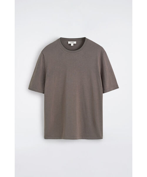 COS(コス)の「コントラストトリム シルクコットンTシャツ(Tシャツ/カットソー・メンズ・ベージュ/ネイビー・XL/L/XS/S/M)」の14枚目の写真