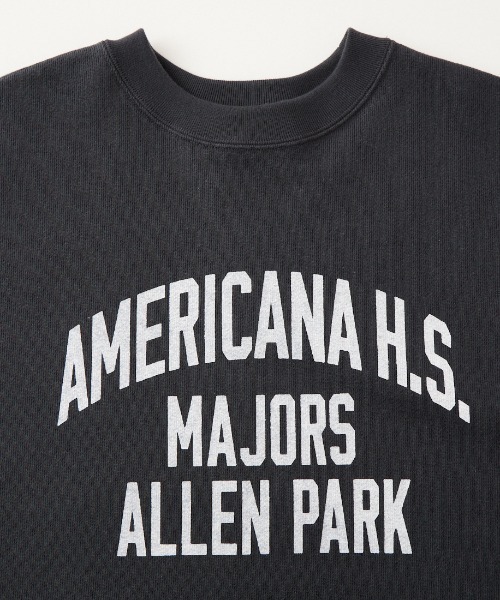 AMERICANA（アメリカーナ）の「【WEB先行予約】[Americana/アメリカーナ] 別注 カレッジロゴプリント カットオフスウェット（スウェット・レディース・オートミール/レッド/スミクロ・ONESIZE）」の9枚目の写真