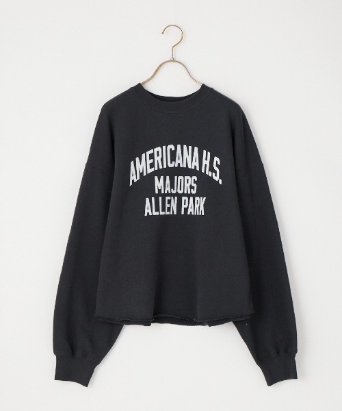 AMERICANA（アメリカーナ）の「【WEB先行予約】[Americana/アメリカーナ] 別注 カレッジロゴプリント カットオフスウェット（スウェット・レディース・オートミール/レッド/スミクロ・ONESIZE）」の7枚目の写真