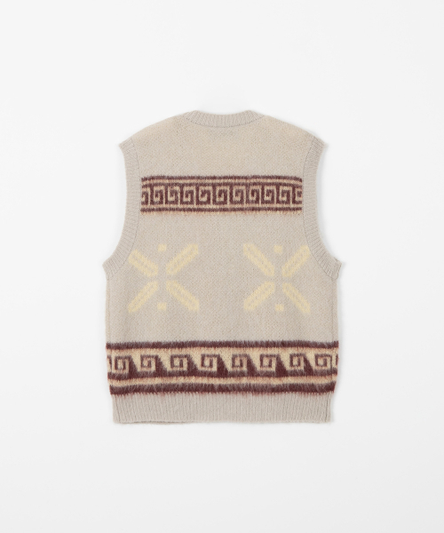 THEENDQUESTION(ジエンドクエスチョン)の「Mohair jacquard vest / BEIGE(ベスト・レディース・その他・FREE)」の2枚目の写真