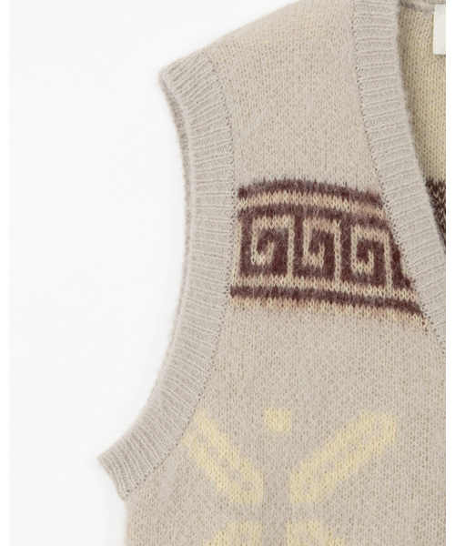 THEENDQUESTION(ジエンドクエスチョン)の「Mohair jacquard vest / BEIGE(ベスト・レディース・その他・FREE)」の4枚目の写真