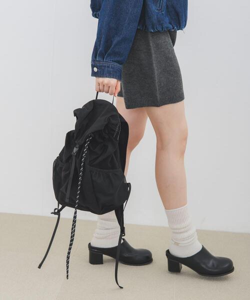 KBF(ケイビーエフ)の「メッシュポケットリップストップリュック(バックパック/リュック・レディース・グレー/ブラック/ライトベージュ・ONE)」の18枚目の写真