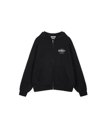 LOST IN SYDNEY ZIP-UP HOODIE IN BLACK
