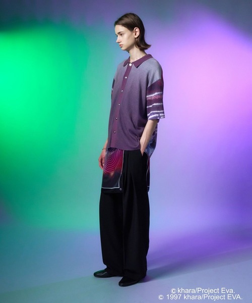 HARE(ハレ)の「【新世紀エヴァンゲリオン×HARE】A.T.フィールドニットシャツ(HARE)(ニット/セーター・メンズ・ブラック/パープル・FREE)」の5枚目の写真
