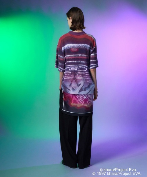 HARE(ハレ)の「【新世紀エヴァンゲリオン×HARE】A.T.フィールドニットシャツ(HARE)(ニット/セーター・メンズ・ブラック/パープル・FREE)」の6枚目の写真