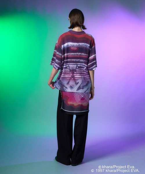 HARE(ハレ)の「【新世紀エヴァンゲリオン×HARE】A.T.フィールドニットシャツ(HARE)(ニット/セーター・メンズ・ブラック/パープル・FREE)」の7枚目の写真