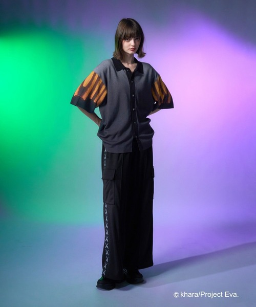 HARE(ハレ)の「【新世紀エヴァンゲリオン×HARE】A.T.フィールドニットシャツ(HARE)(ニット/セーター・メンズ・ブラック/パープル・FREE)」の11枚目の写真