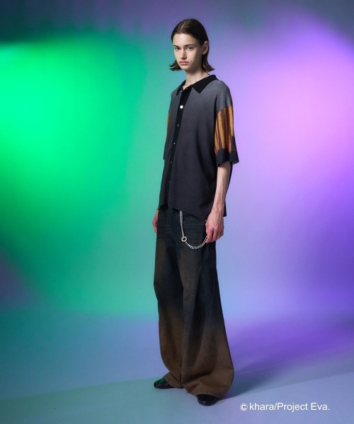 HARE(ハレ)の「【新世紀エヴァンゲリオン×HARE】A.T.フィールドニットシャツ(HARE)(ニット/セーター・メンズ・ブラック/パープル・FREE)」の13枚目の写真