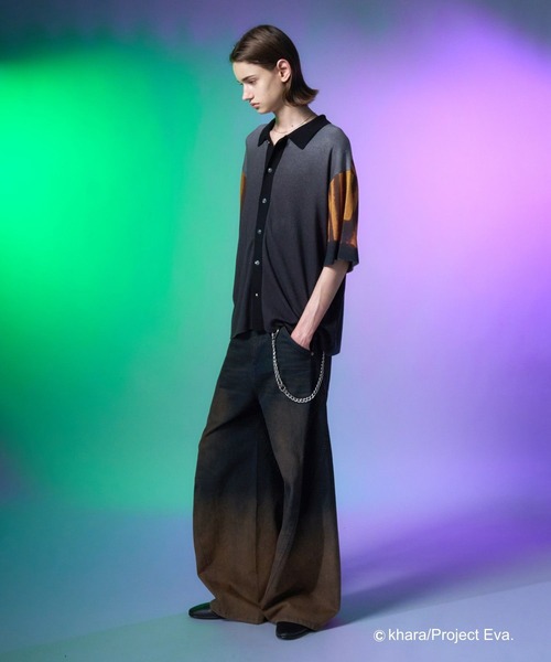 HARE(ハレ)の「【新世紀エヴァンゲリオン×HARE】A.T.フィールドニットシャツ(HARE)(ニット/セーター・メンズ・ブラック/パープル・FREE)」の14枚目の写真