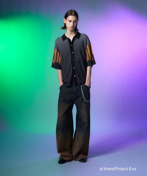HARE(ハレ)の「【新世紀エヴァンゲリオン×HARE】A.T.フィールドニットシャツ(HARE)(ニット/セーター・メンズ・ブラック/パープル・FREE)」の17枚目の写真