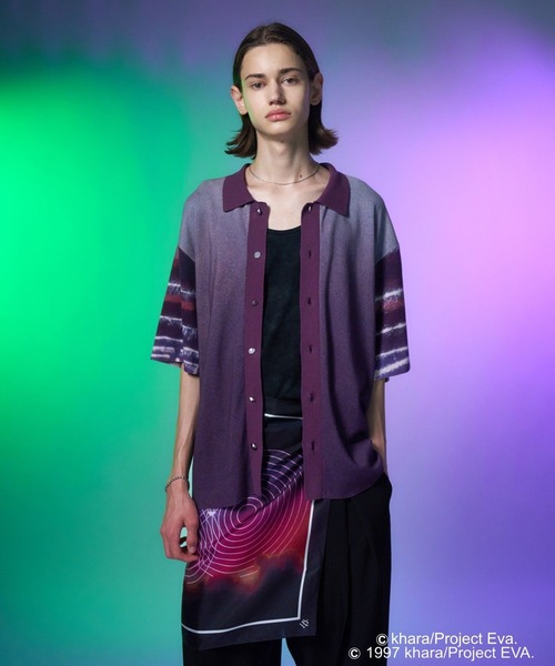 HARE(ハレ)の「【新世紀エヴァンゲリオン×HARE】A.T.フィールドニットシャツ(HARE)(ニット/セーター・メンズ・ブラック/パープル・FREE)」の21枚目の写真