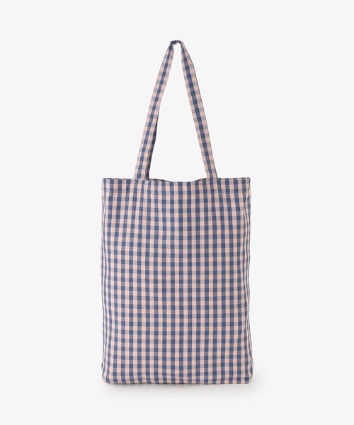Afternoon Tea(アフタヌーンティー)の「ロゴプリントトートバッグ M ギンガムチェック(トートバッグ・レディース・ネイビー・ONE SIZE)」の2枚目の写真