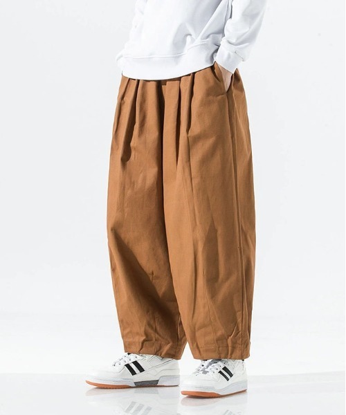 DOUBLE STEAL(ダブルスティール)の「DSタックバルーンワイドパンツ(その他パンツ・メンズ・ブラウン/ブラック・X-LARGE/LARGE/MEDIUM)」の2枚目の写真