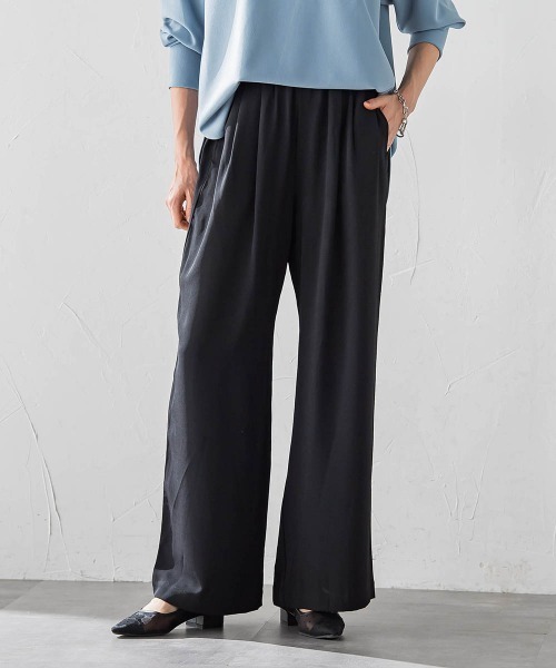 LAUTREAMONT(ロートレアモン)の「【WEB限定】クールアップパンツ≪セット着用可≫(その他パンツ・レディース・チャコールグレー/ライトブルー/ブラック・7号/9号)」の1枚目の写真