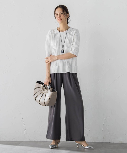 LAUTREAMONT(ロートレアモン)の「【WEB限定】クールアップパンツ≪セット着用可≫(その他パンツ・レディース・チャコールグレー/ライトブルー/ブラック・7号/9号)」の18枚目の写真