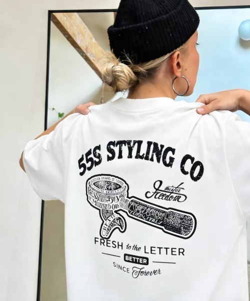 CELENA BEATS(セレナビーツ)の「バックポルタフィルタープリントTシャツ(Tシャツ/カットソー・メンズ・ホワイト/ブラック・L/M/S)」の1枚目の写真