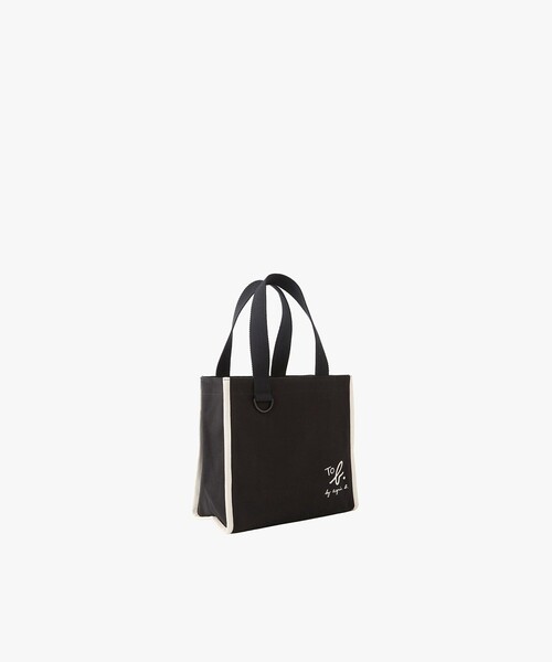 To b. by agnes b.(トゥービーバイアニエスベー)の「To b. by agnes b.× green label relaxing コットン パイピング ミニトートバッグ(トートバッグ・レディース・ブラック・FREE)」の3枚目の写真