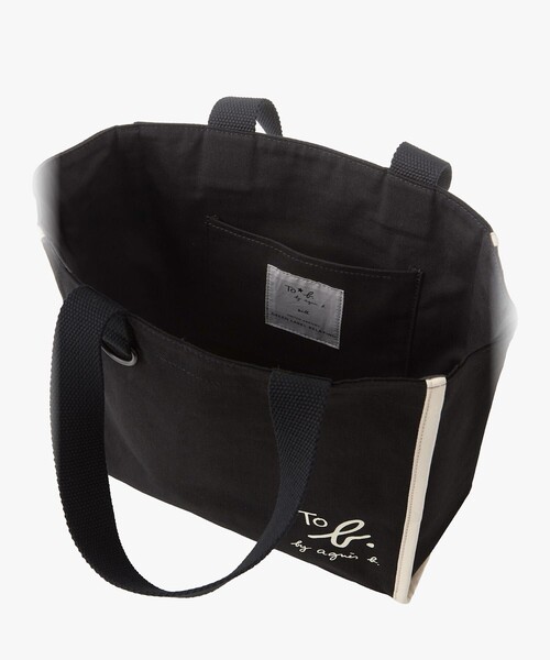 To b. by agnes b.(トゥービーバイアニエスベー)の「To b. by agnes b.× green label relaxing コットン パイピング ミニトートバッグ(トートバッグ・レディース・ブラック・FREE)」の4枚目の写真