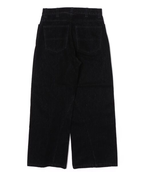 NYLAUS（ナイラス）の「【NYS】コーティングデニム フロッキーデニム カーブパンツ ロングパンツ カーブストレートパンツ セットアップ対応（デニムパンツ・メンズ・ブラウン/ブラック系その他/ブラック・L/M）」の20枚目の写真