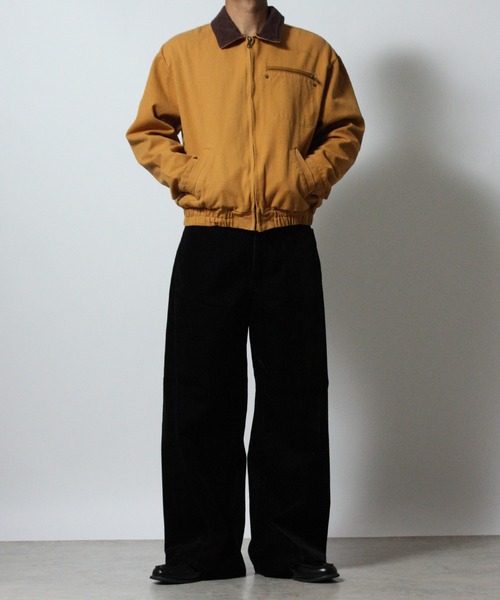 NYLAUS（ナイラス）の「【NYS】コーティングデニム フロッキーデニム カーブパンツ ロングパンツ カーブストレートパンツ セットアップ対応（デニムパンツ・メンズ・ブラウン/ブラック系その他/ブラック・L/M）」の6枚目の写真