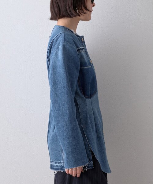 Whim Gazette（ウィムガゼット）の「【LITKOVSKA】別注FITTED DENIM JACKET（デニムジャケット・レディース・ブルー・34）」の10枚目の写真