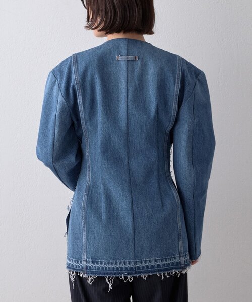Whim Gazette（ウィムガゼット）の「【LITKOVSKA】別注FITTED DENIM JACKET（デニムジャケット・レディース・ブルー・34）」の7枚目の写真