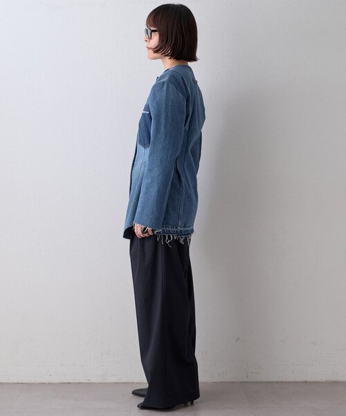 Whim Gazette（ウィムガゼット）の「【LITKOVSKA】別注FITTED DENIM JACKET（デニムジャケット・レディース・ブルー・34）」の5枚目の写真