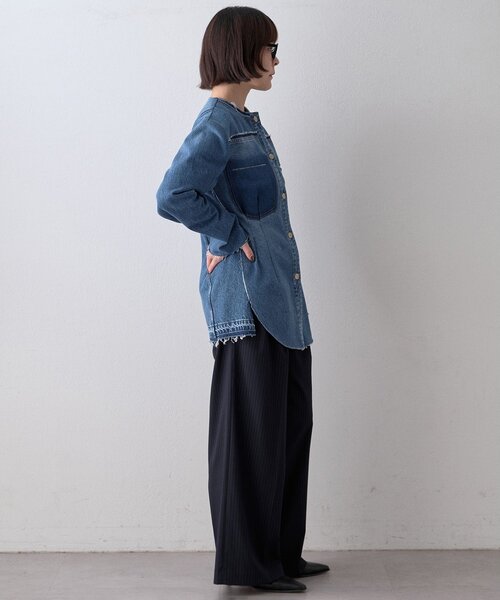 Whim Gazette（ウィムガゼット）の「【LITKOVSKA】別注FITTED DENIM JACKET（デニムジャケット・レディース・ブルー・34）」の9枚目の写真