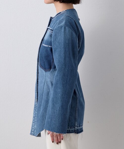 Whim Gazette（ウィムガゼット）の「【LITKOVSKA】別注FITTED DENIM JACKET（デニムジャケット・レディース・ブルー・34）」の14枚目の写真
