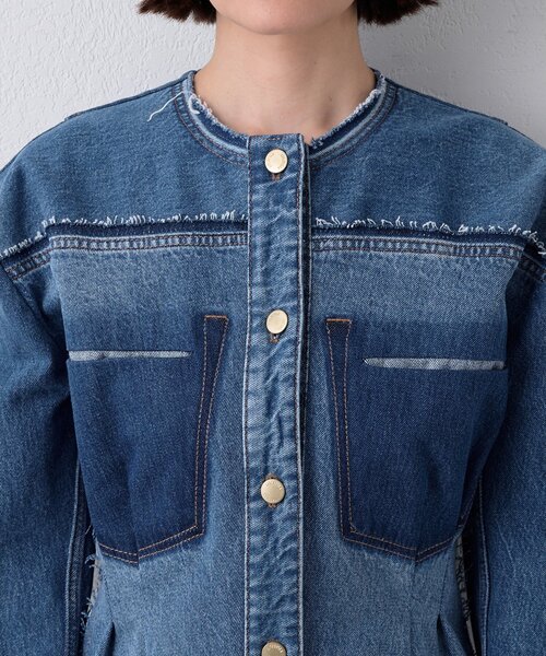 Whim Gazette（ウィムガゼット）の「【LITKOVSKA】別注FITTED DENIM JACKET（デニムジャケット・レディース・ブルー・34）」の17枚目の写真