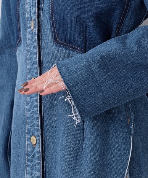Whim Gazette（ウィムガゼット）の「【LITKOVSKA】別注FITTED DENIM JACKET（デニムジャケット・レディース・ブルー・34）」の19枚目の写真