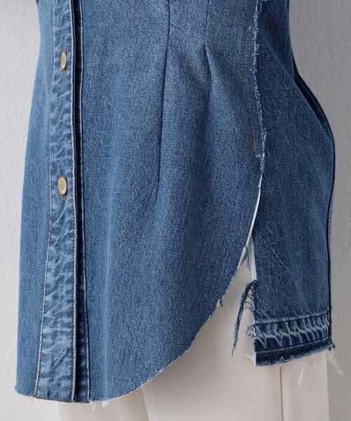 Whim Gazette（ウィムガゼット）の「【LITKOVSKA】別注FITTED DENIM JACKET（デニムジャケット・レディース・ブルー・34）」の20枚目の写真