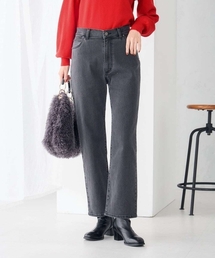 ストレッチデニムストレートパンツ