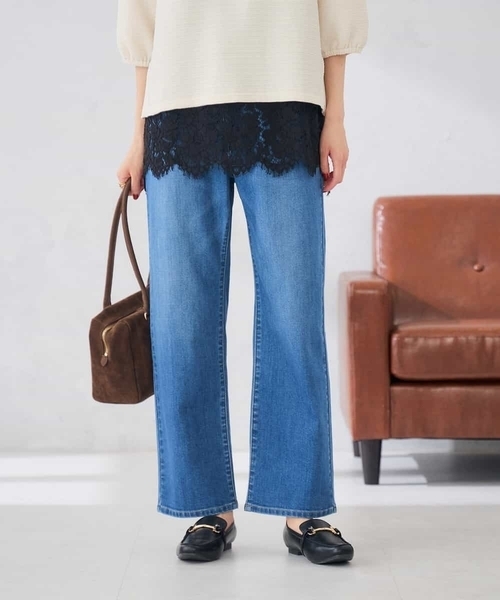 a.v.v(アーヴェヴェ)の「ストレッチデニムストレートパンツ(その他パンツ・レディース・チャコールグレー/ブルー/ネイビー・40/38/34/42/36)」の11枚目の写真