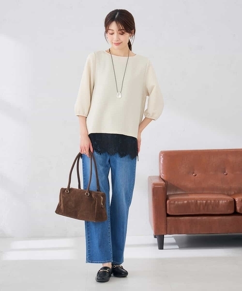 a.v.v(アーヴェヴェ)の「ストレッチデニムストレートパンツ(その他パンツ・レディース・チャコールグレー/ブルー/ネイビー・40/38/34/42/36)」の14枚目の写真