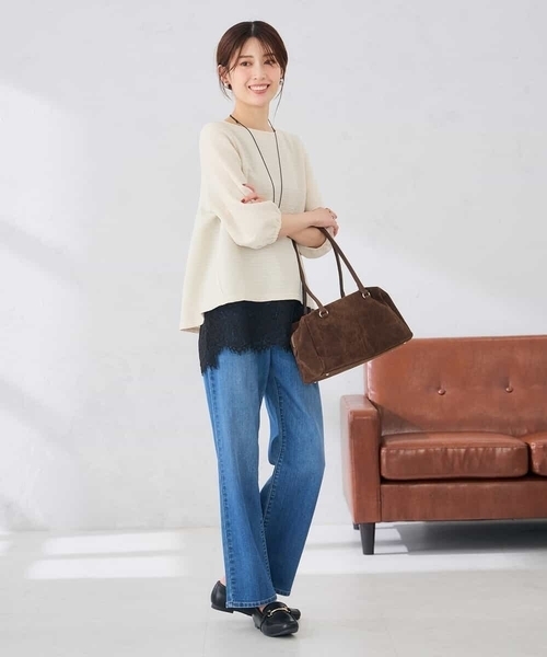 a.v.v(アーヴェヴェ)の「ストレッチデニムストレートパンツ(その他パンツ・レディース・チャコールグレー/ブルー/ネイビー・40/38/34/42/36)」の17枚目の写真