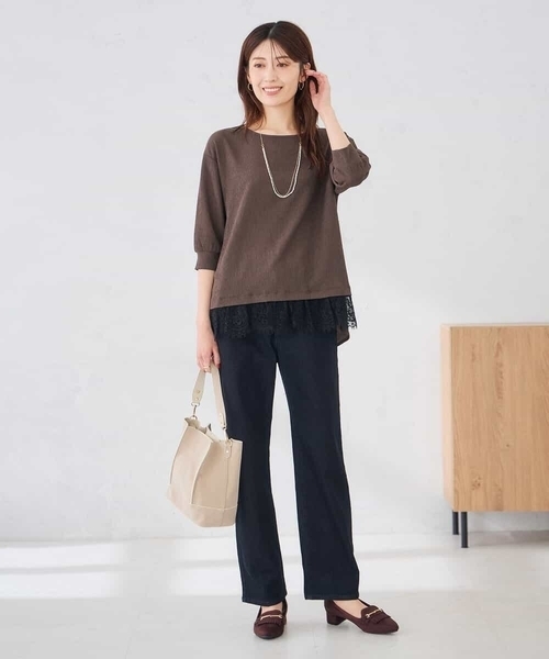 a.v.v(アーヴェヴェ)の「ストレッチデニムストレートパンツ(その他パンツ・レディース・チャコールグレー/ブルー/ネイビー・40/38/34/42/36)」の22枚目の写真