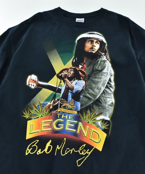 GILDAN(ギルダン)の「【USED】GILDAN “Bob Marley/THE LEGEND” バンド Tシャツ(Tシャツ/カットソー・メンズ・ブラック・X-LARGE)」の2枚目の写真