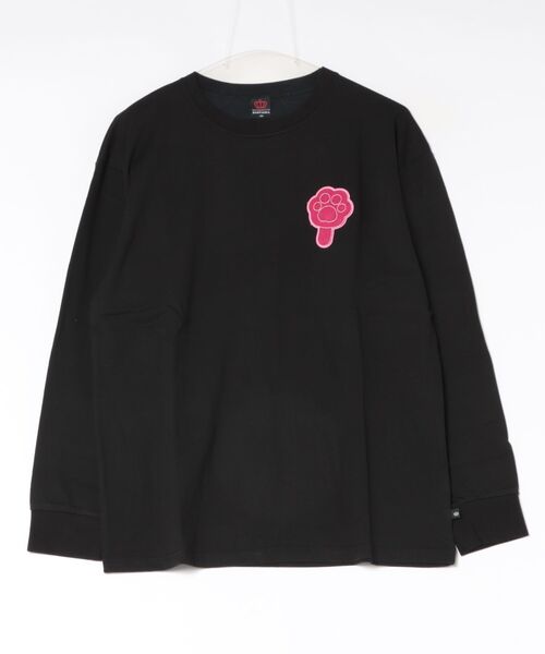 Disney(ディズニー)の「親子お揃い ディズニー ベロア貼り付けロンT 2015A(Tシャツ/カットソー・メンズ・その他1/ブラック/その他2・ユニセックスS/ユニセックスM/ユニセックスL/ユニセックスXL)」の2枚目の写真