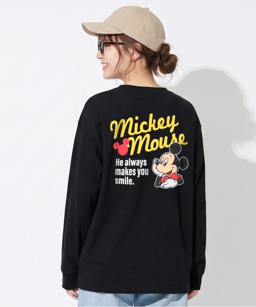 Disney(ディズニー)の「親子お揃い ディズニー ベロア貼り付けロンT 2015A(Tシャツ/カットソー・メンズ・その他1/ブラック/その他2・ユニセックスS/ユニセックスM/ユニセックスL/ユニセックスXL)」の1枚目の写真