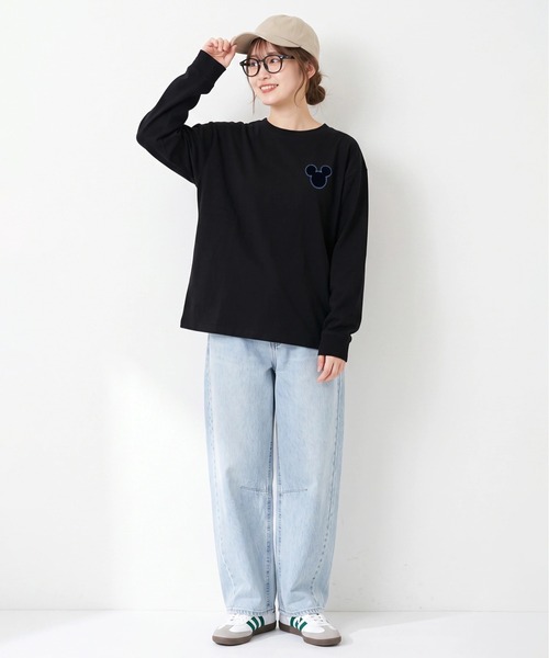 Disney(ディズニー)の「親子お揃い ディズニー ベロア貼り付けロンT 2015A(Tシャツ/カットソー・メンズ・その他1/ブラック/その他2・ユニセックスS/ユニセックスM/ユニセックスL/ユニセックスXL)」の8枚目の写真