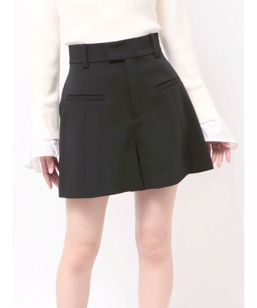 LAGUNAMOON(ラグナムーン)の「ダブルクロスショートパンツ(その他パンツ・レディース・ブラック/アイボリー/ブラウン・SMALL/MEDIUM)」の1枚目の写真