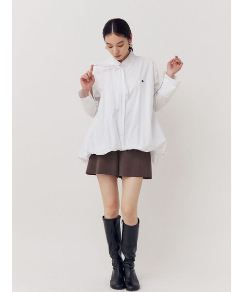 LAGUNAMOON(ラグナムーン)の「ダブルクロスショートパンツ(その他パンツ・レディース・ブラック/アイボリー/ブラウン・SMALL/MEDIUM)」の14枚目の写真
