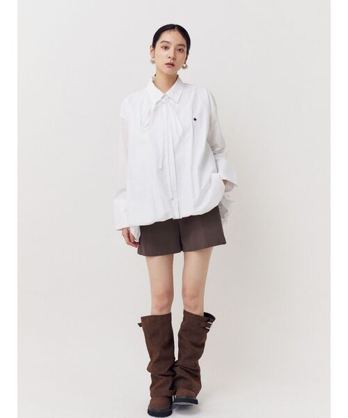 LAGUNAMOON(ラグナムーン)の「ダブルクロスショートパンツ(その他パンツ・レディース・ブラック/アイボリー/ブラウン・SMALL/MEDIUM)」の15枚目の写真