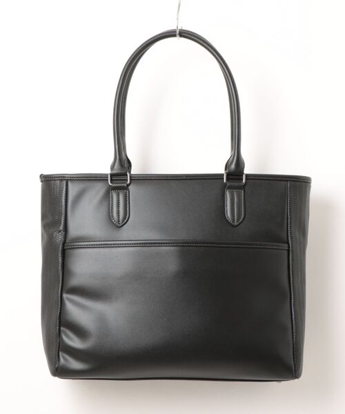 m.f.editorial（エムエフエディトリアル）の「トート バッグ メンズ ビジネス 鞄 A4対応 クッションポケット 型押し 合成皮革 コンビ（トートバッグ・メンズ・ダークウッド/ブラック・FREE）」の16枚目の写真