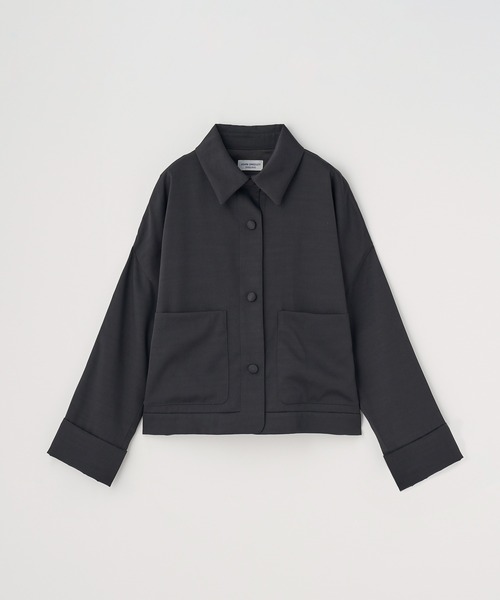JOHN SMEDLEY（ジョンスメドレー）の「ナイロン混カバーオールジャケット（その他アウター・レディース・ブラック・F）」の2枚目の写真