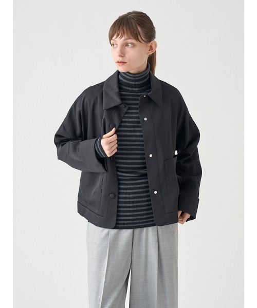 JOHN SMEDLEY（ジョンスメドレー）の「ナイロン混カバーオールジャケット（その他アウター・レディース・ブラック・F）」の4枚目の写真