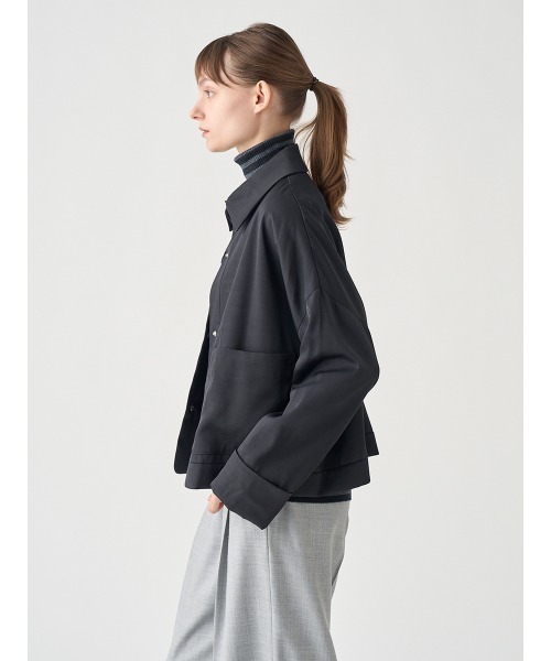 JOHN SMEDLEY（ジョンスメドレー）の「ナイロン混カバーオールジャケット（その他アウター・レディース・ブラック・F）」の6枚目の写真